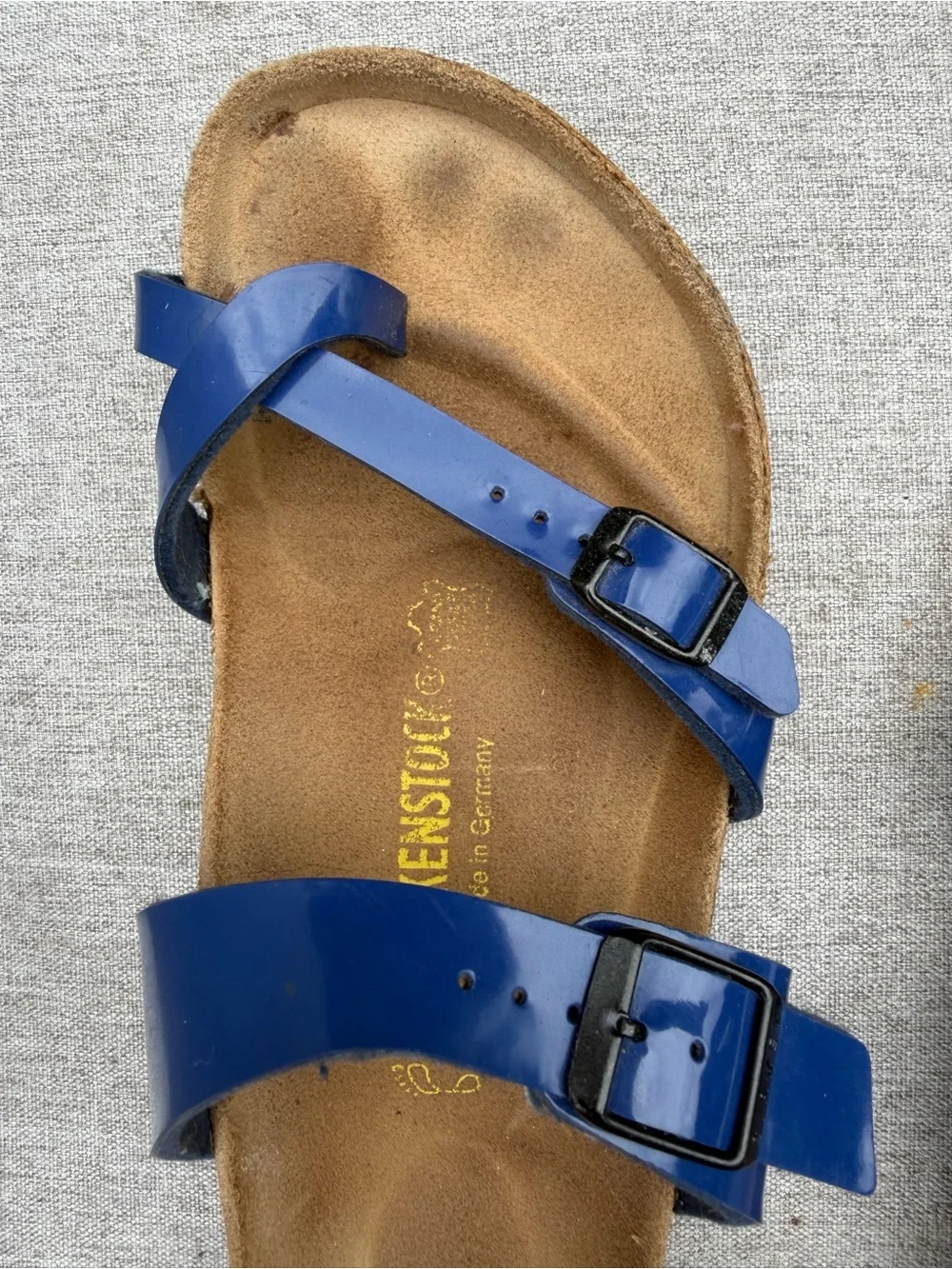 Birkenstock glossy blue
